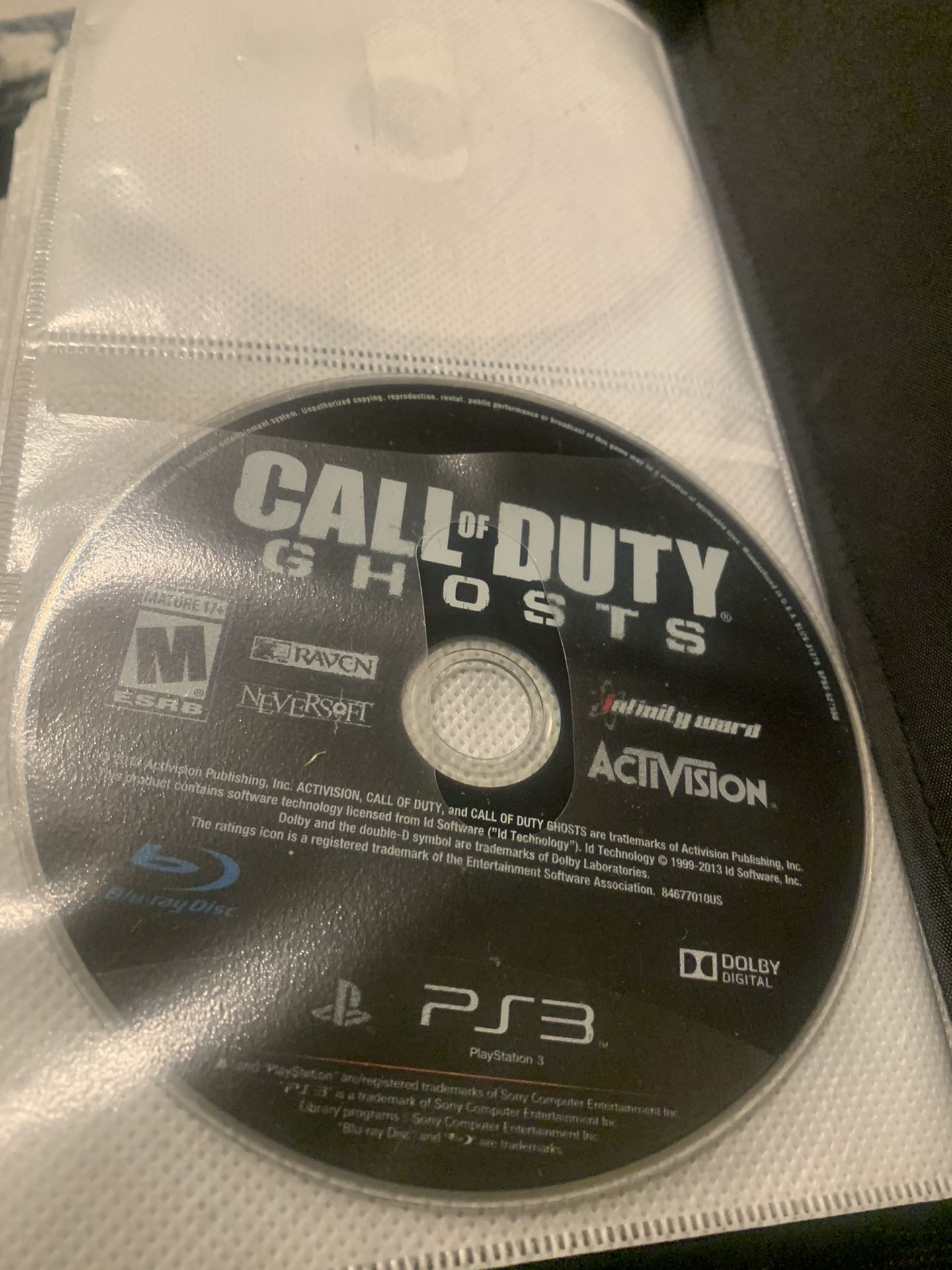 Call Of Duty Ghost For Ps3 Just Game Only