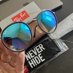 Ray-Ban Double Bridge Round Sunglasses RB3647N 