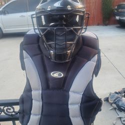 Catchers Mask And Chest Guard