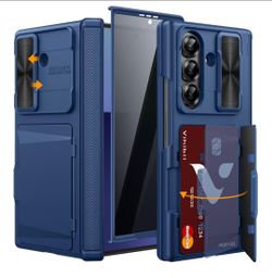 Samsung Galaxy Z Fold 7 Case with Card Holder & Privacy Screen Protector