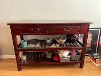 Asian teak table/TV stand