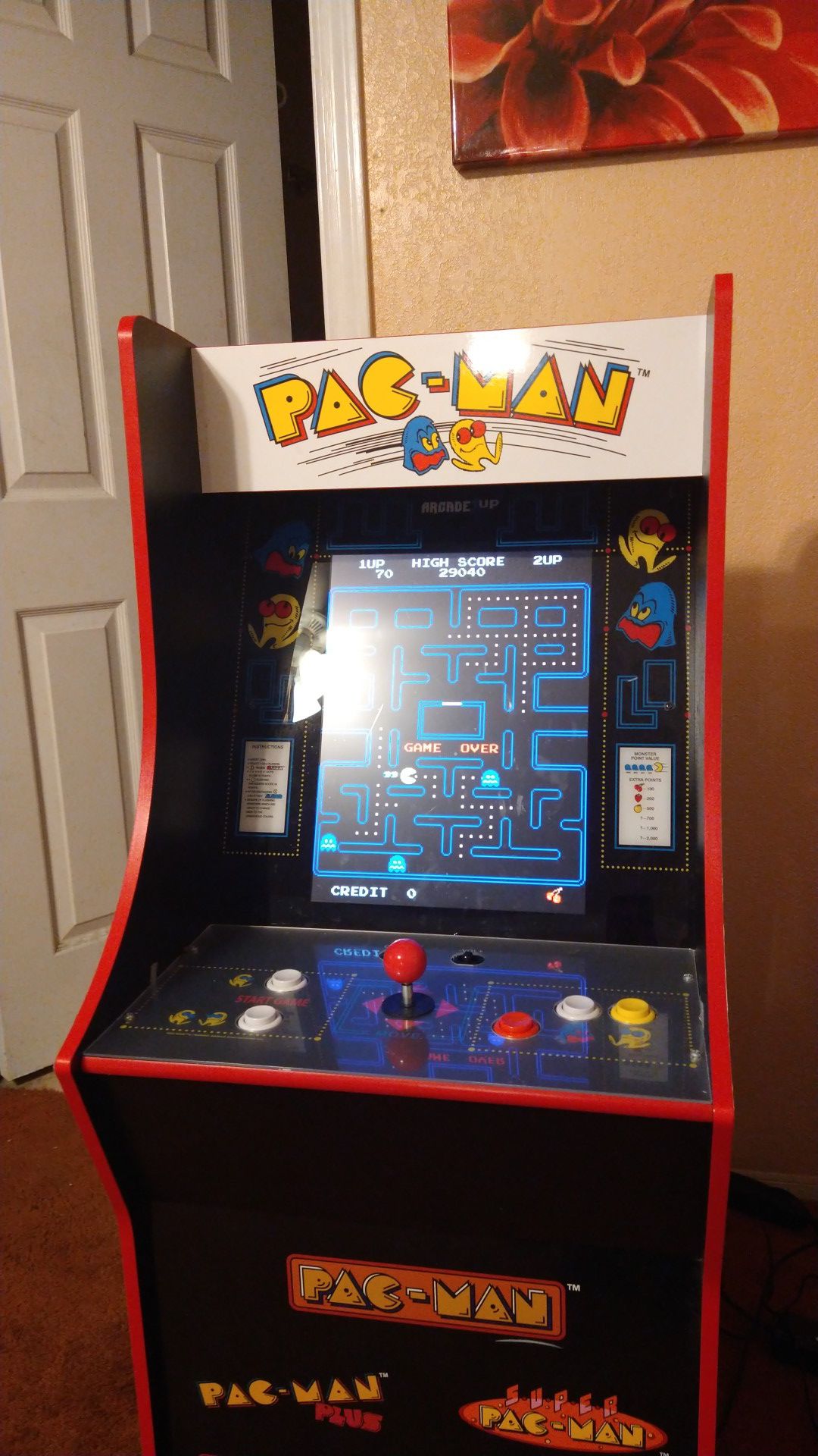 Arcade 1 up 40th Anniversary Pac Man / Galaga 45 inches by 18