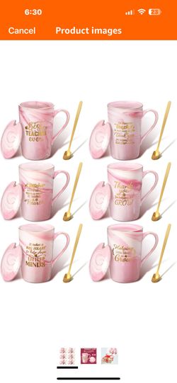 New 6-Cups With Lids & Spoons; Perfect For Bridesmaids, Co-Workers, Girlfriends, Friends, Etc.