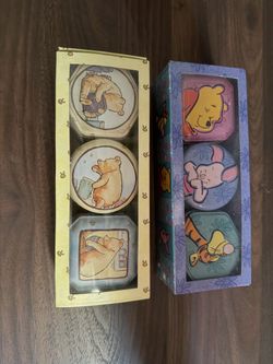 Vintage Winnie The Poo Tin Candle Sets