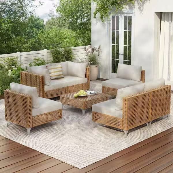 7-Piece Wicker Outdoor Conversation Set