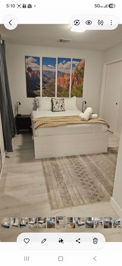 Moving sale! Queen bed 4 drawers and metress