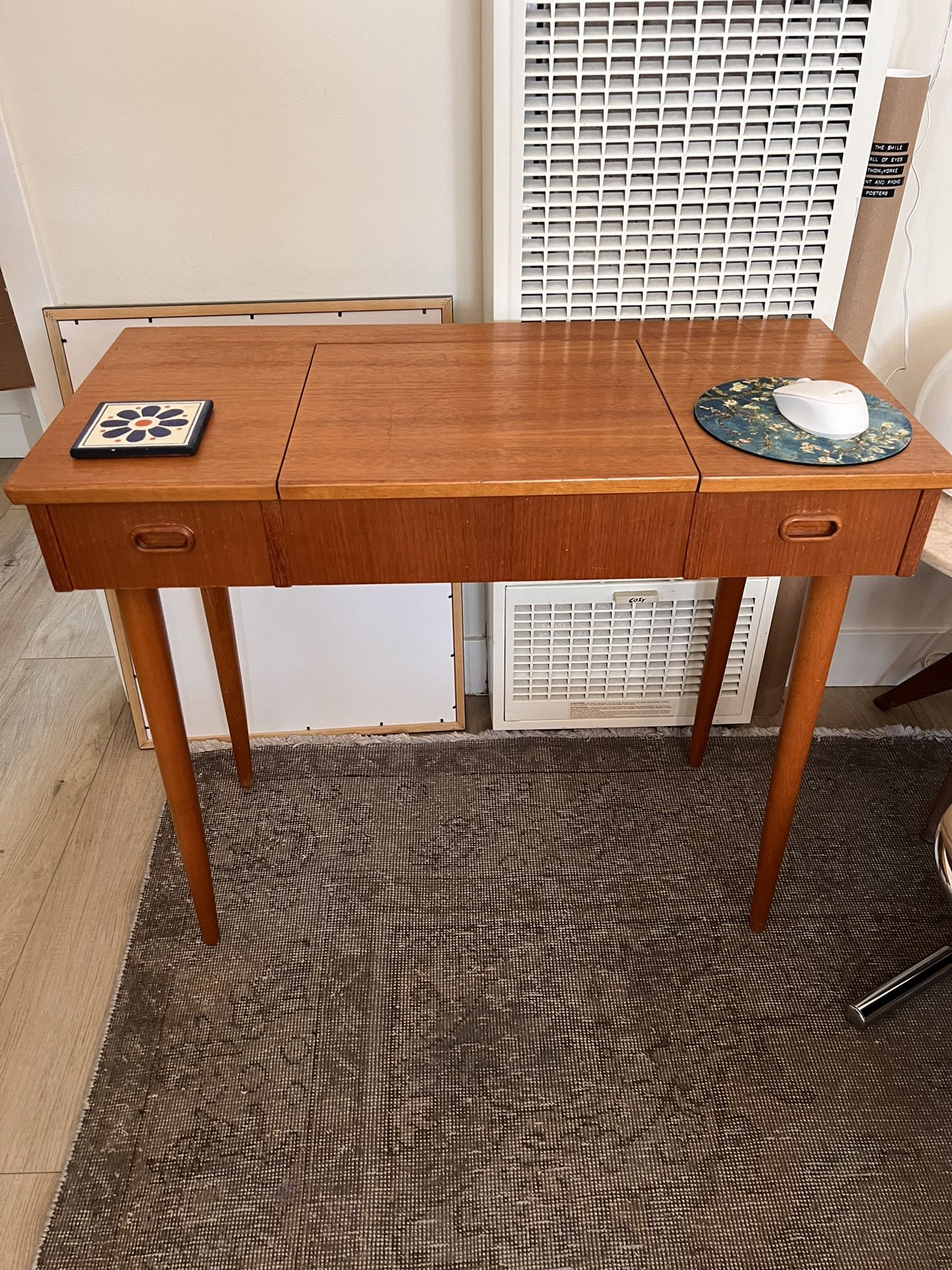Mid Century Modern Danish Teak Vanity/Desk