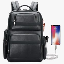 40L Genuine Leather Business Laptop Professional Backpack for Men 15.6 inch