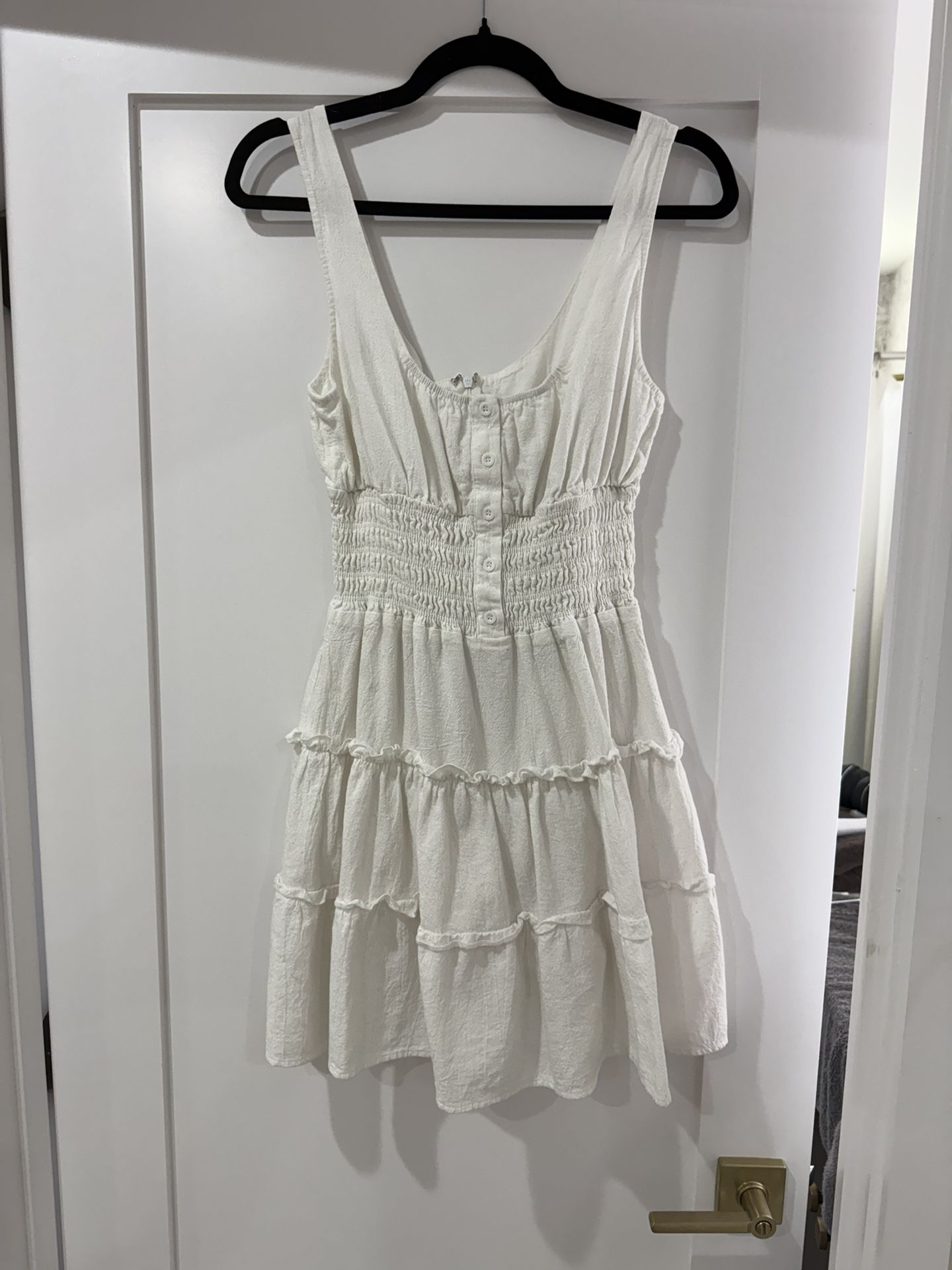 White Button Up Dress Sunday Dress