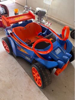 Power wheels hot wheels car