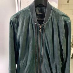 JOHN VARVATOS STAR COLLECTION / SOLD OUT! GOATSKIN SUEDE BOMBER JACKET. LIKE NEW W TAGS SZ S