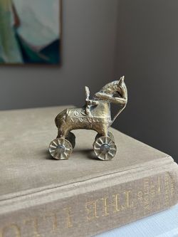 Small Vintage Tibetan Brass Horse ( firm on price )