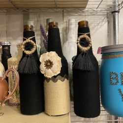 Altered Home Decor Bottles 