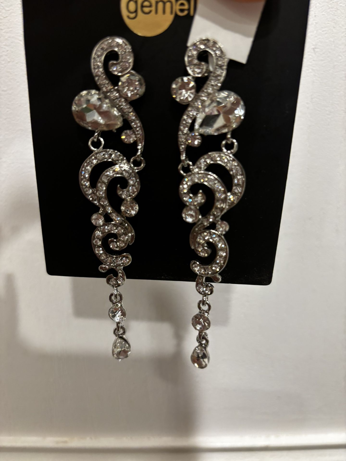 Special occasion, long dangling earrings