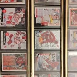 I  Have A Frame With A Bunch Of Red Wings Player Cards Great Shape Asking 50 Obo