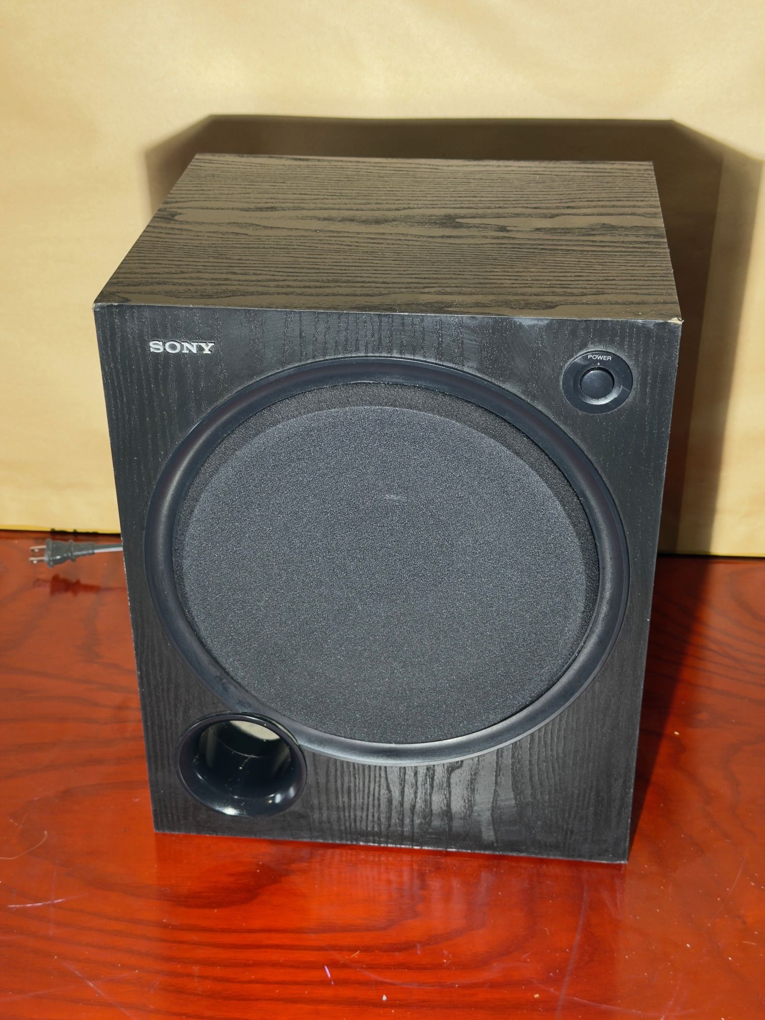 SONY SA-WMSP69 POWERED SUBWOOFER With Service Manual & 73” RCA Bass Cable