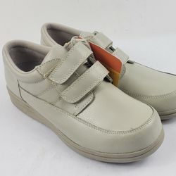 Dr Scholls Mens Dyna Strap Advantage Sport Shoes Beige Leather Size 10 M