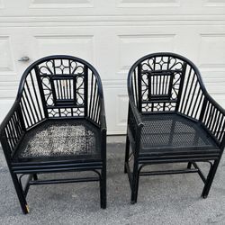 Vintage Bamboo Accent Chairs $287.00 Each