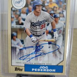 Dodgers  Joc Pederson  Certified  Autograph  Card