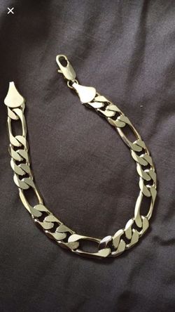 Figaro 14k bracelet