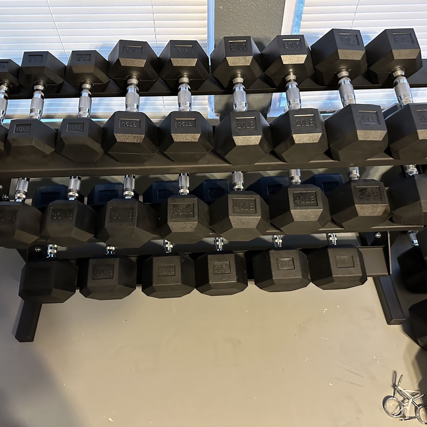 5-50lbs Dumbbells w/Rack 