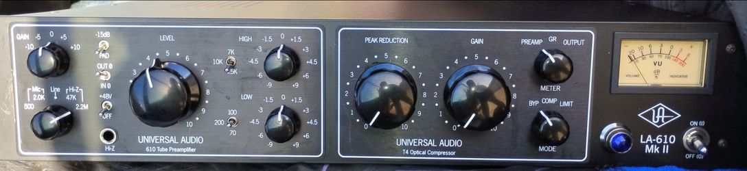 Buy now, today...$350.Universal Audio LA-610 Mk II Classic Tube Recording Channel Strip, which combines an all-tube microphone/instrument preamp, a 2-