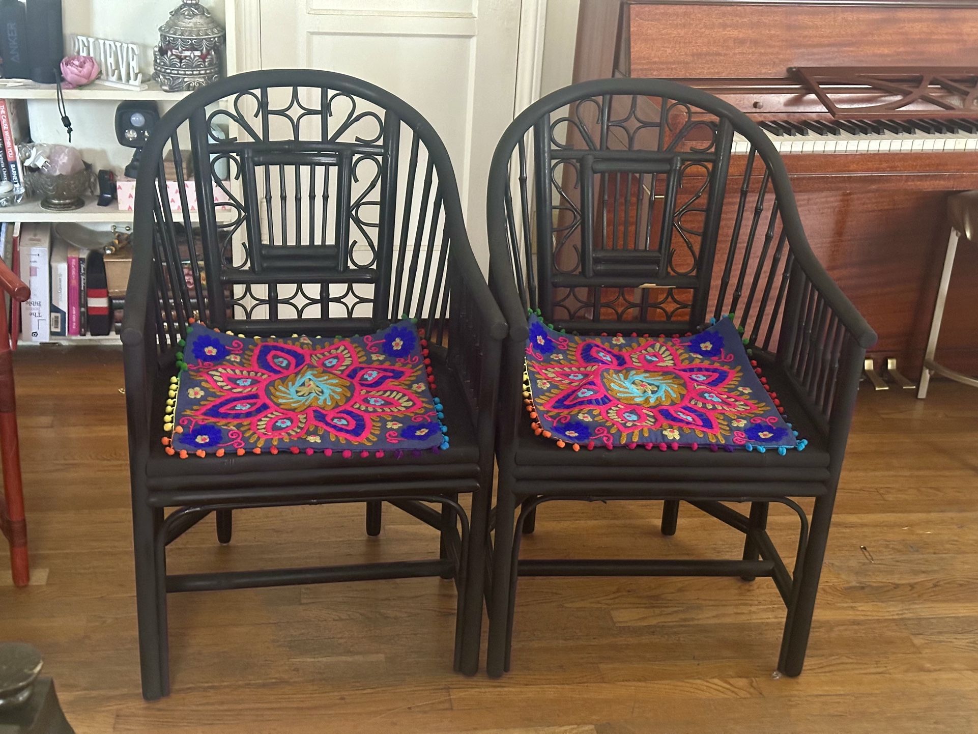 Vintage Came Bamboo Accent Chairs $287.00 Each Pick Up In Glendale 