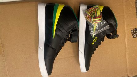 Fila High-Top Sneakers Black Yellow Green