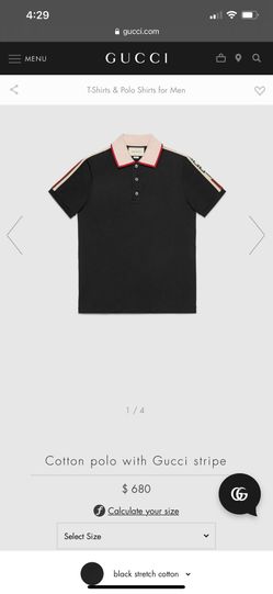 Gucci pique polo size M