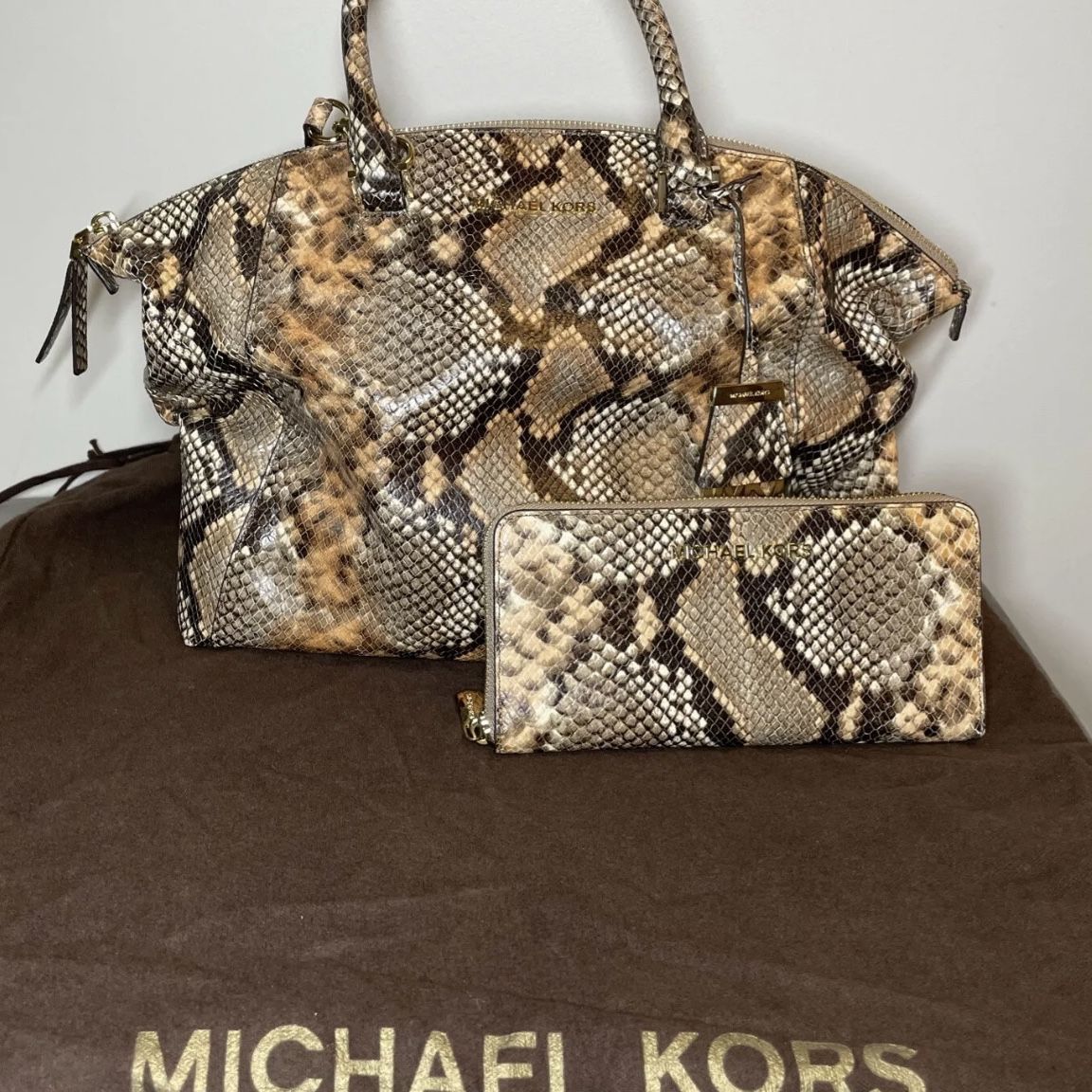 Michael Kors Snakeskin Purse/Crossbody & Wallet