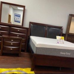 Emily Merlot bedroom set now only $699. Easy finance option. Same day delivery.