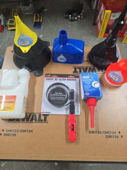 Oil filter wrench W/ Asst. Funnels
