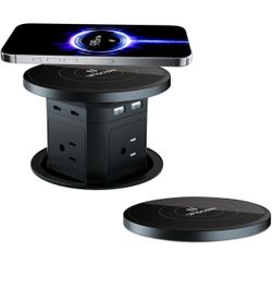 9-in-1 Pop-Up Outlet with Wireless Charging