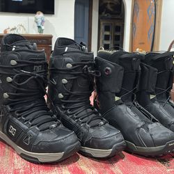 DC & SALOMON SNOWBOARDING BOOTS FOR MEN SIZE : 12