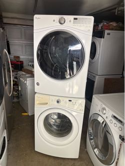 Whirlpool duet stackable washer and gas dryer