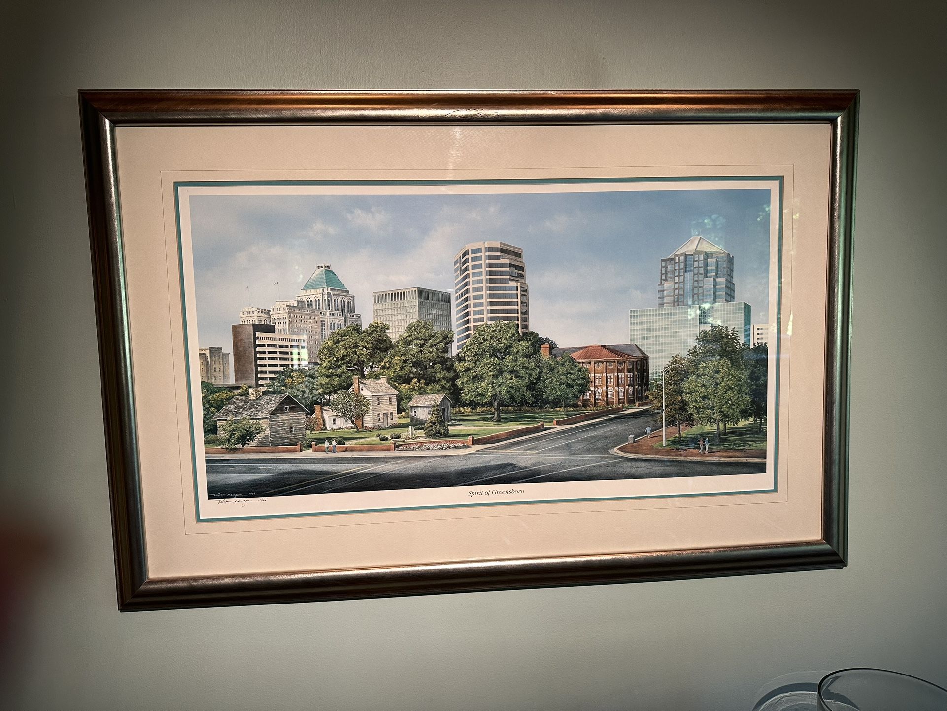 William Mangum “Spirit Of Greensboro” Signed And Numbered Framed Print