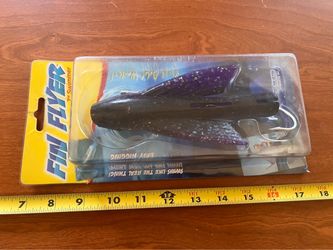 7” Braid Fin Flyer Flying fish Trolling Lure, Swimmer Version, Purple Black, Holo Flake4" Bluefin, Marlin, Yellowtail, wahoo trolling lure, new