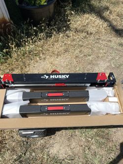 Husky 28.7 in. x 41.1 in. Steel Saw Horse and Jobsite Table with 1100 lbs. Capacity - 1 Each