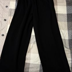 Wide Leg Black Sweats - Large