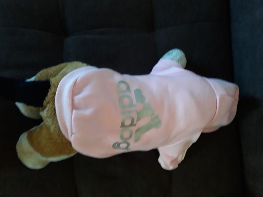 NWT Adidog Hoodie in Light pink size small