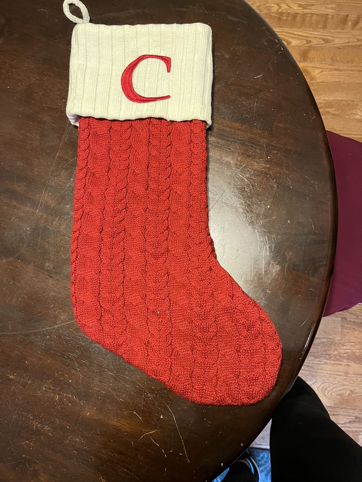 Christmas “C” Stocking