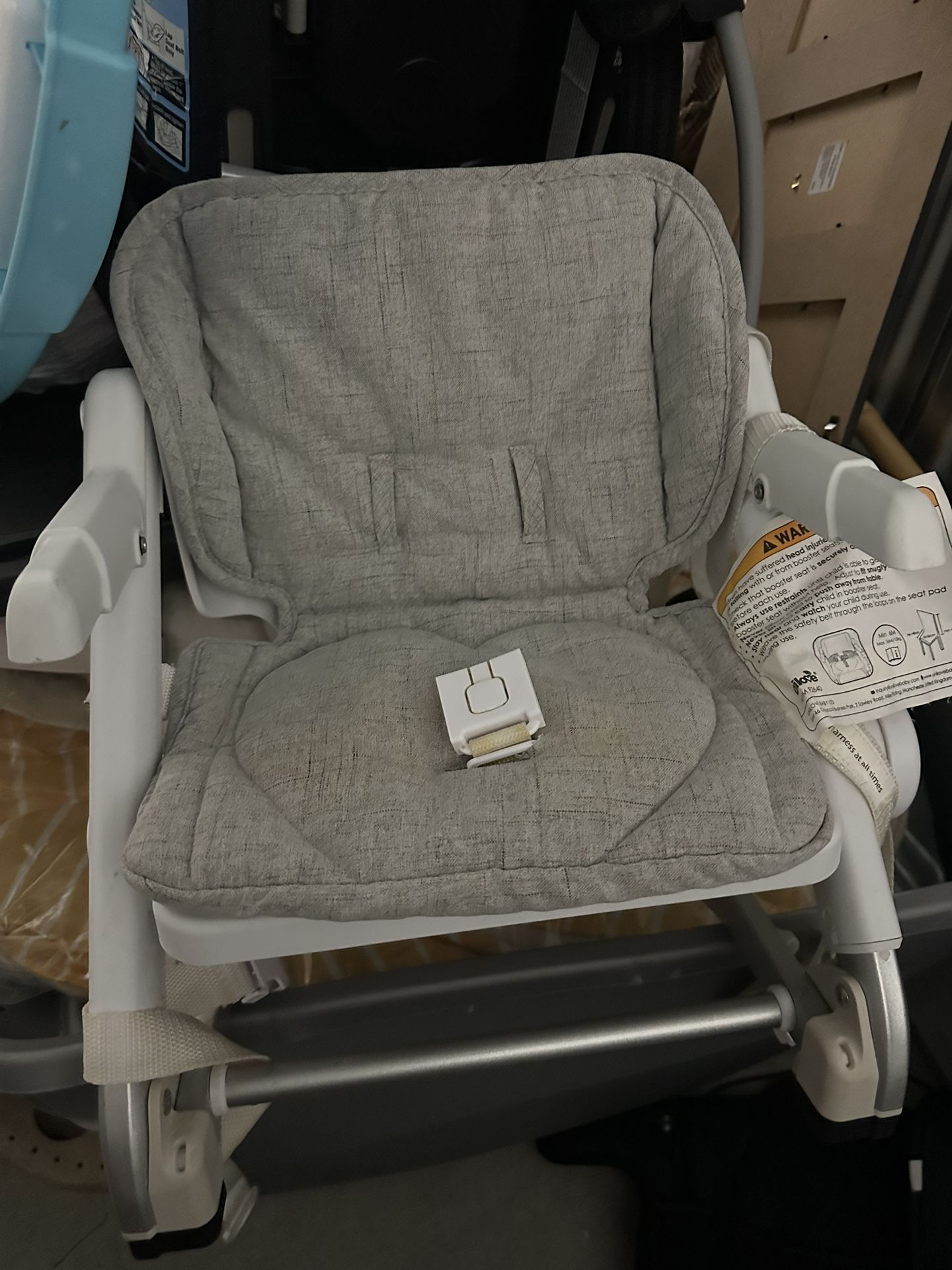 Feed Me 3-in-1 Travel High Chair / Booster Seat – Shadow Gray (Missing Tray)