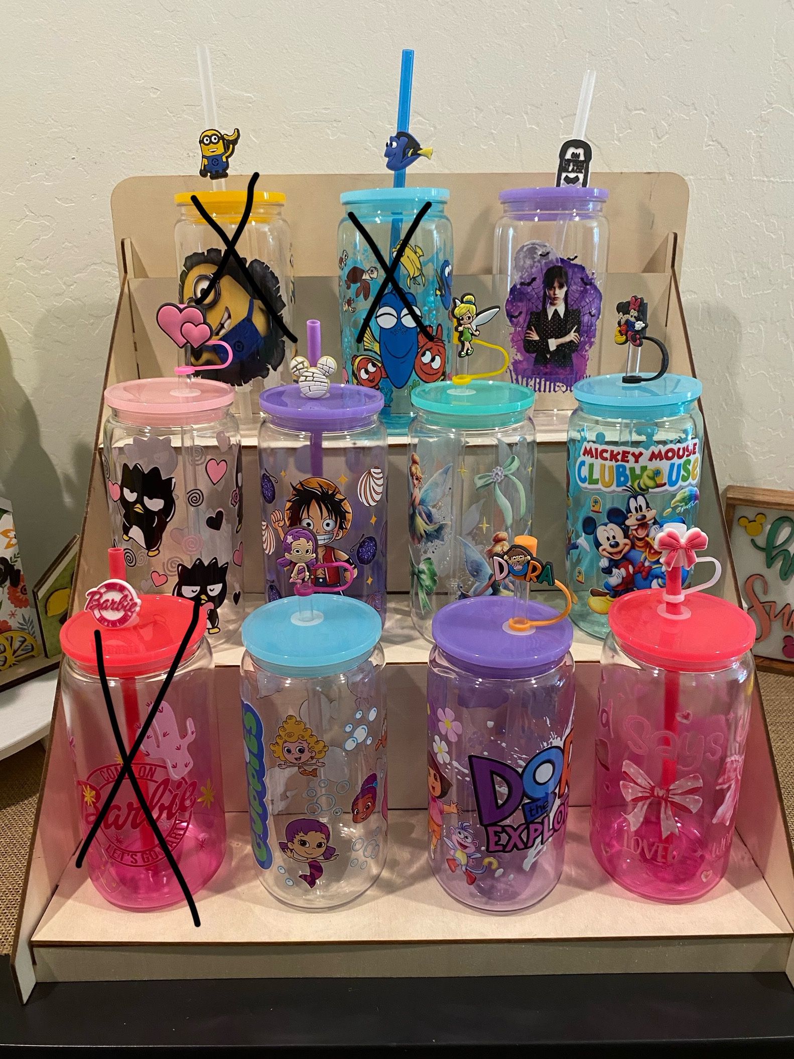 Glass/Acrylic Can Cups
