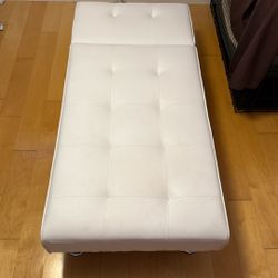 White Chaise Lounge Chair
