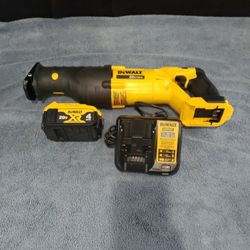 DEWALT 20-Volt MAX Cordless Reciprocating Saw  With 4.0 Battery And Charger BEST OFFER 