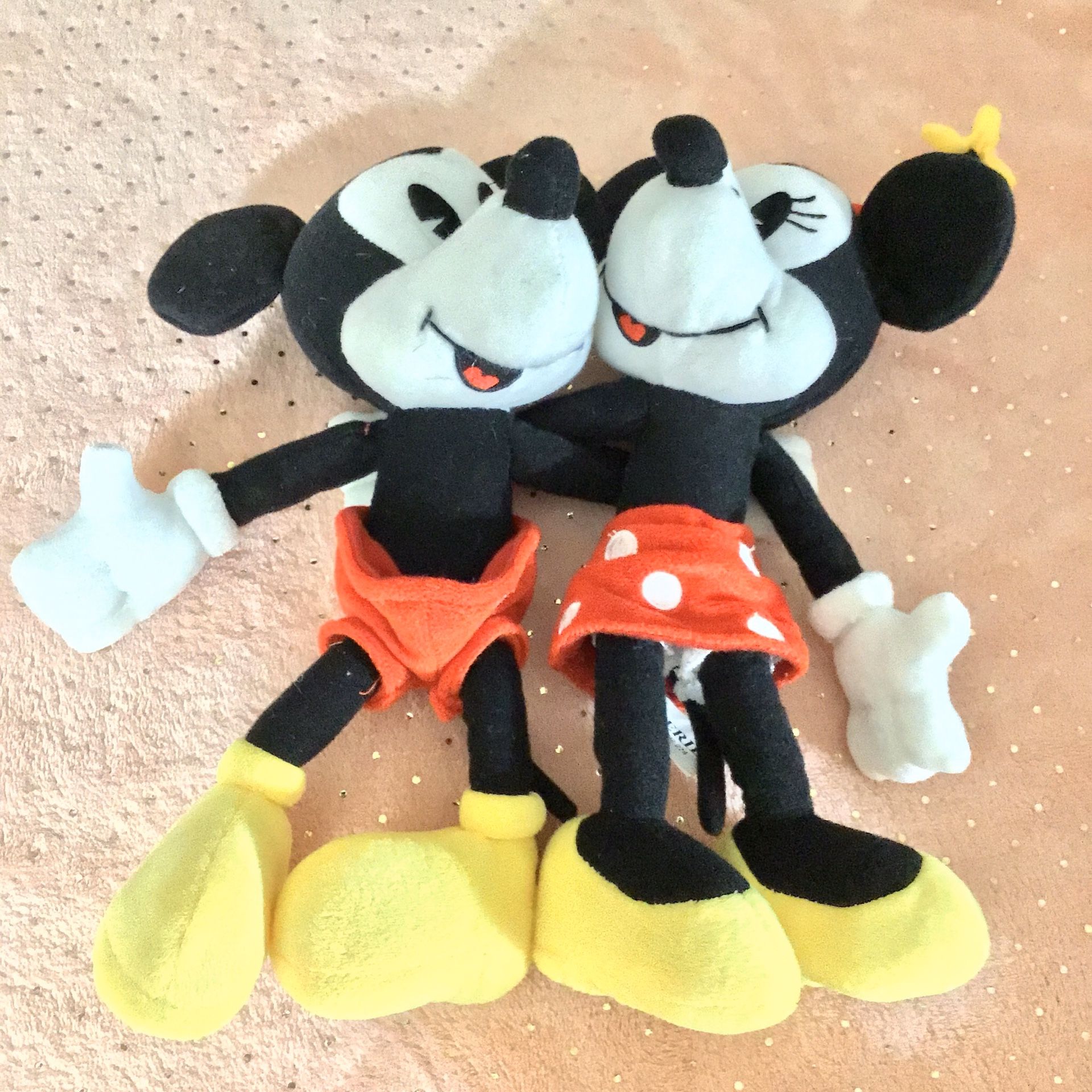 Mickey & Minnie Mouse Disney Stuffed Plush Animal Toy