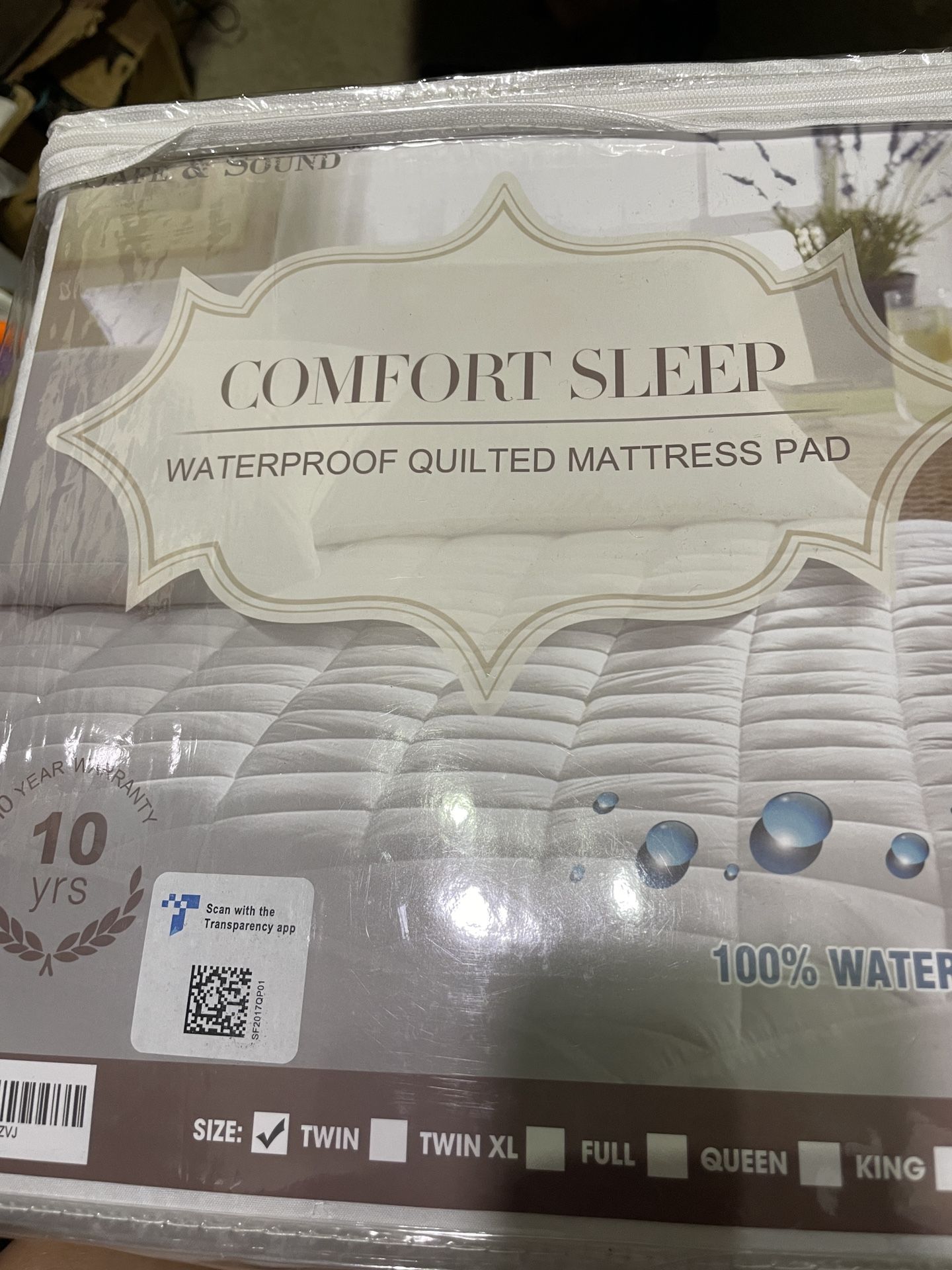 Twin Waterproof Quilted Mattress Pad