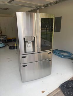 LG FRIDGE with window compartment and bottom slide out