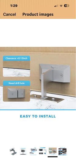 Brand New heavy duty Anti-Kick Door Security Bar for Inward Swing Doors, Reinforcement Brace