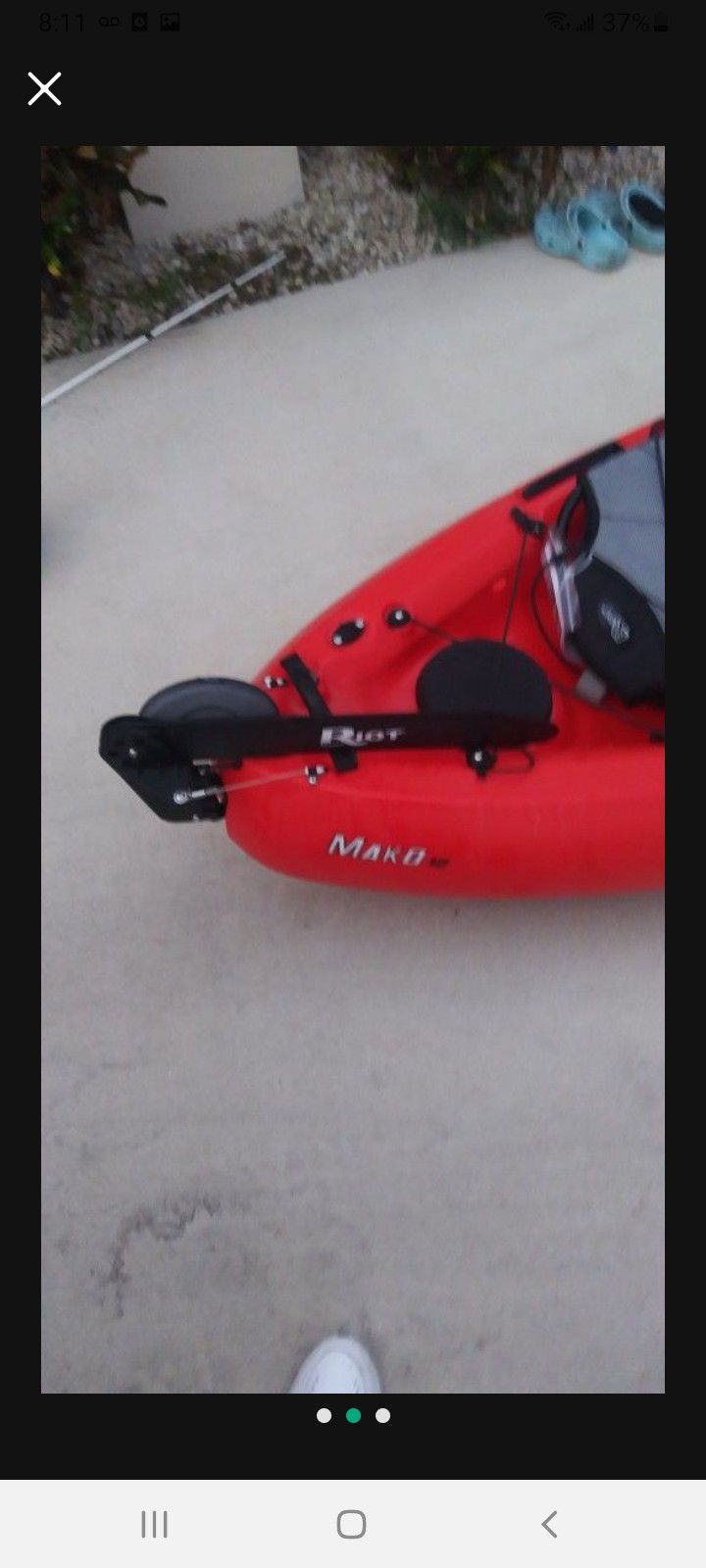 12 Foot Pedal Kayak With Rutler